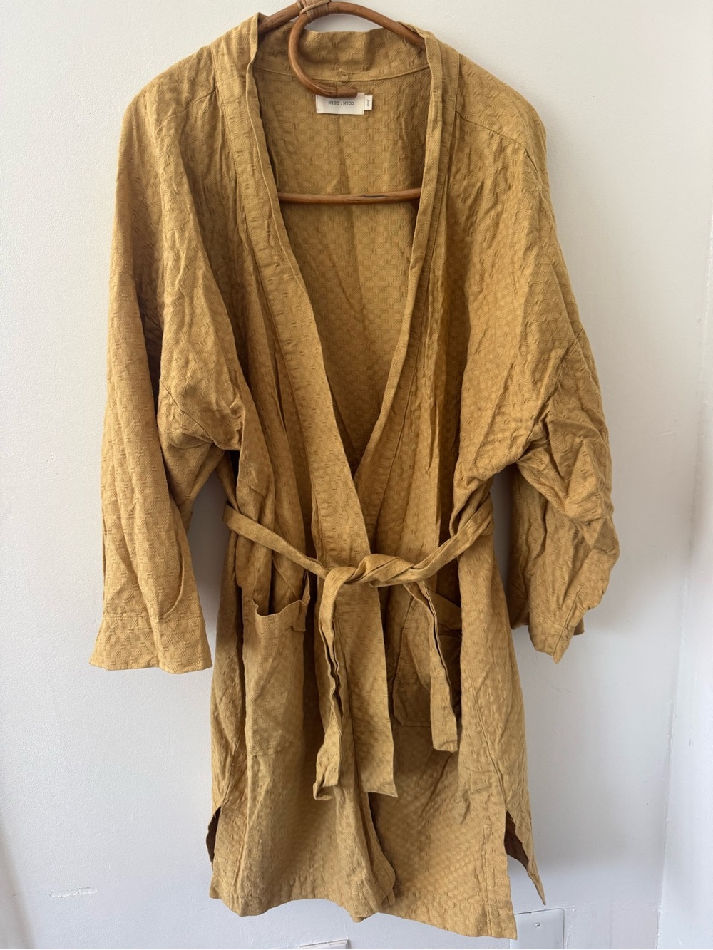 Nico Nico Lightweight Coat - Mustard/Light Brown